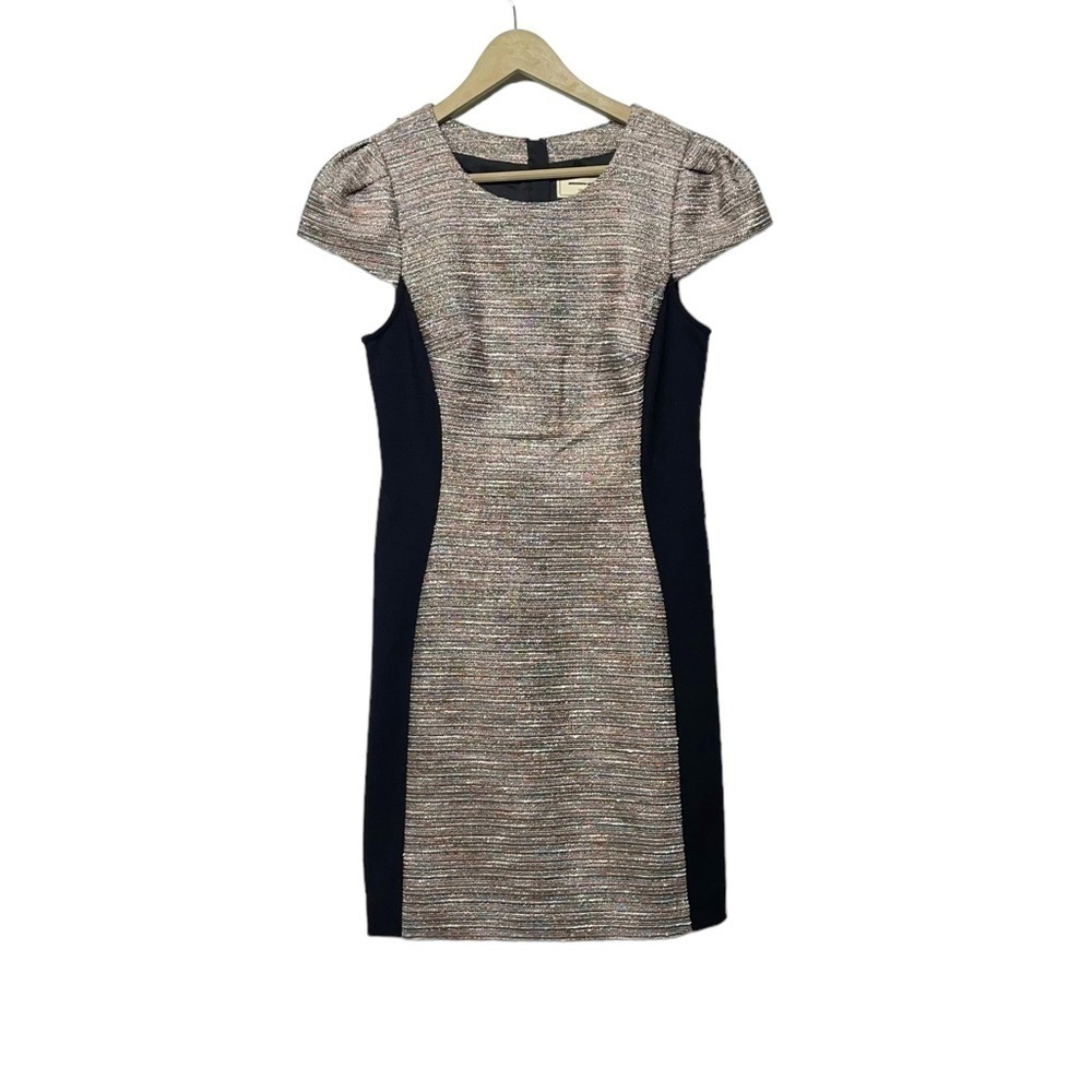Anthropologie‎ Moulinette Soeurs Grisalle Metallic Tweed Sheath Dress Size 8